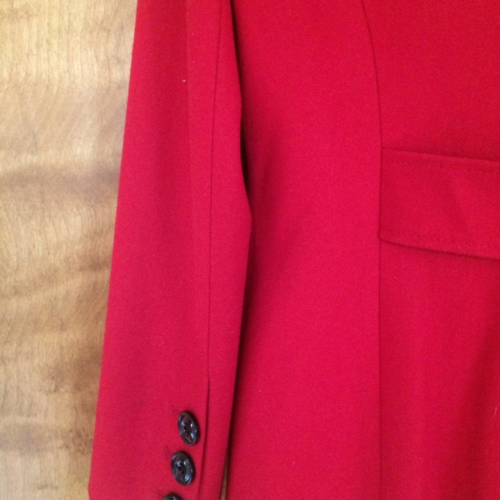 BRAND NEW Black Rivet Red Pea Coat, medium - Picture 5 of 11